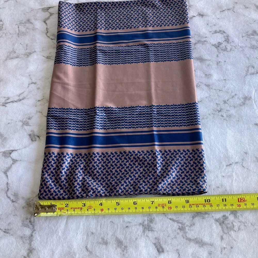 NWT Tan and blue neck gaiter scarf
